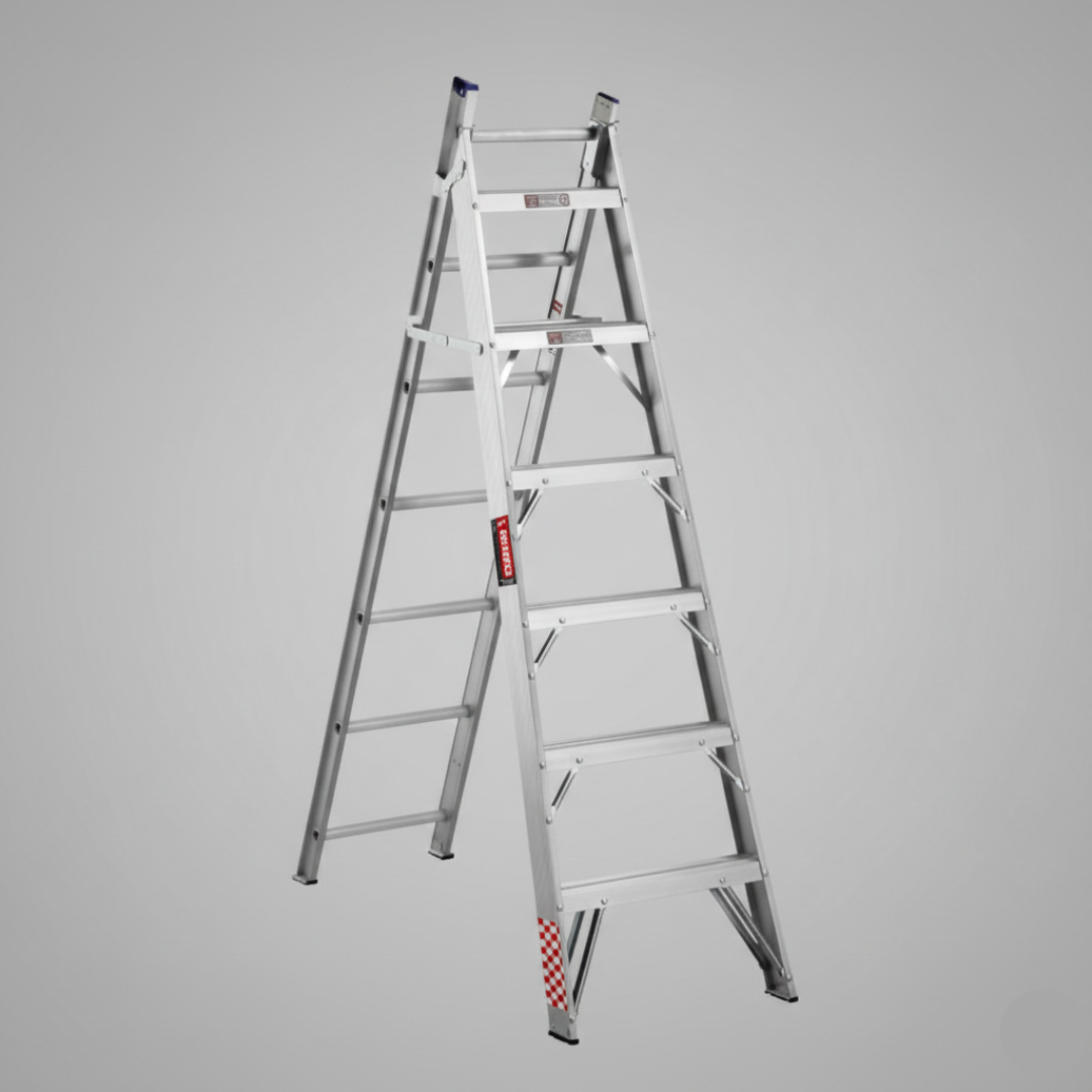 ESCALERA CONVERTIBLE DE ALUMINIO – USO PROFESIONAL