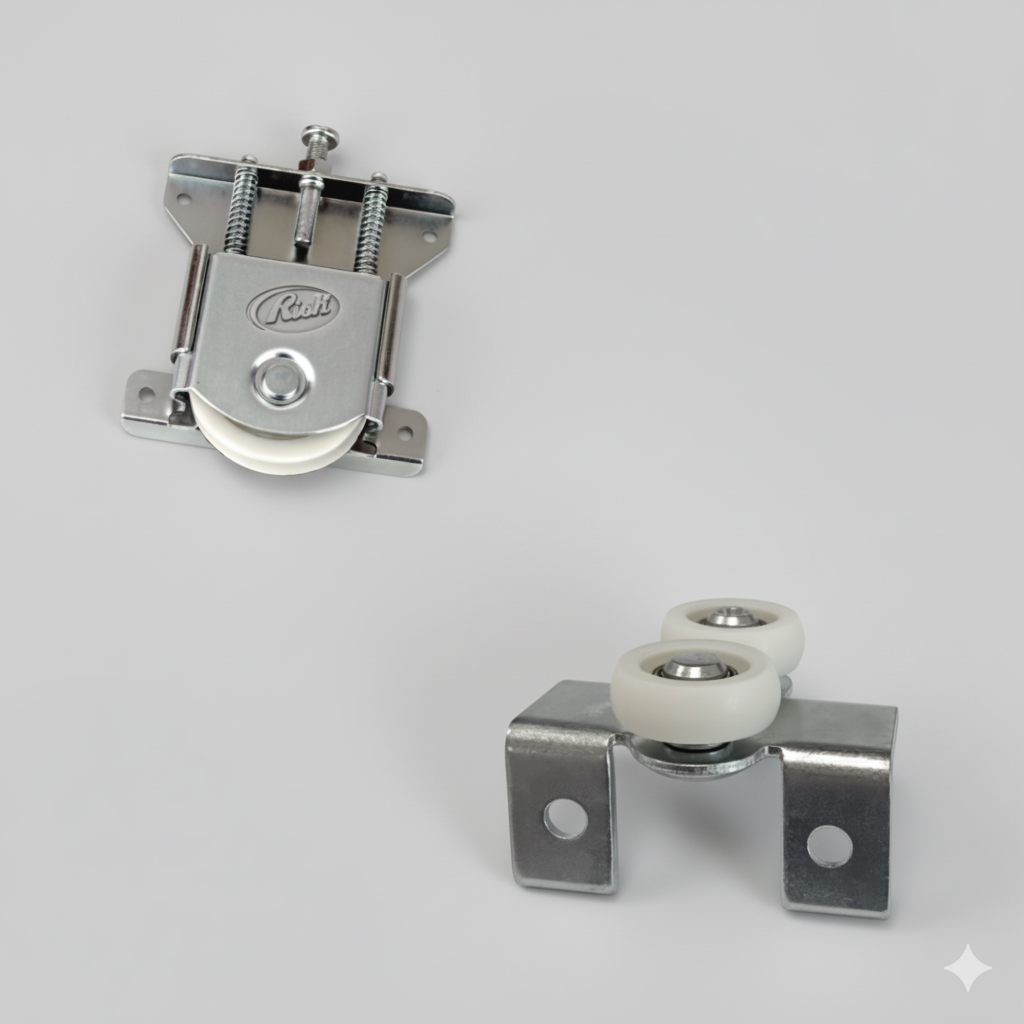 Sistema Corredero R75 para 2 Puertas (4 Ruedas + 4 Patines)