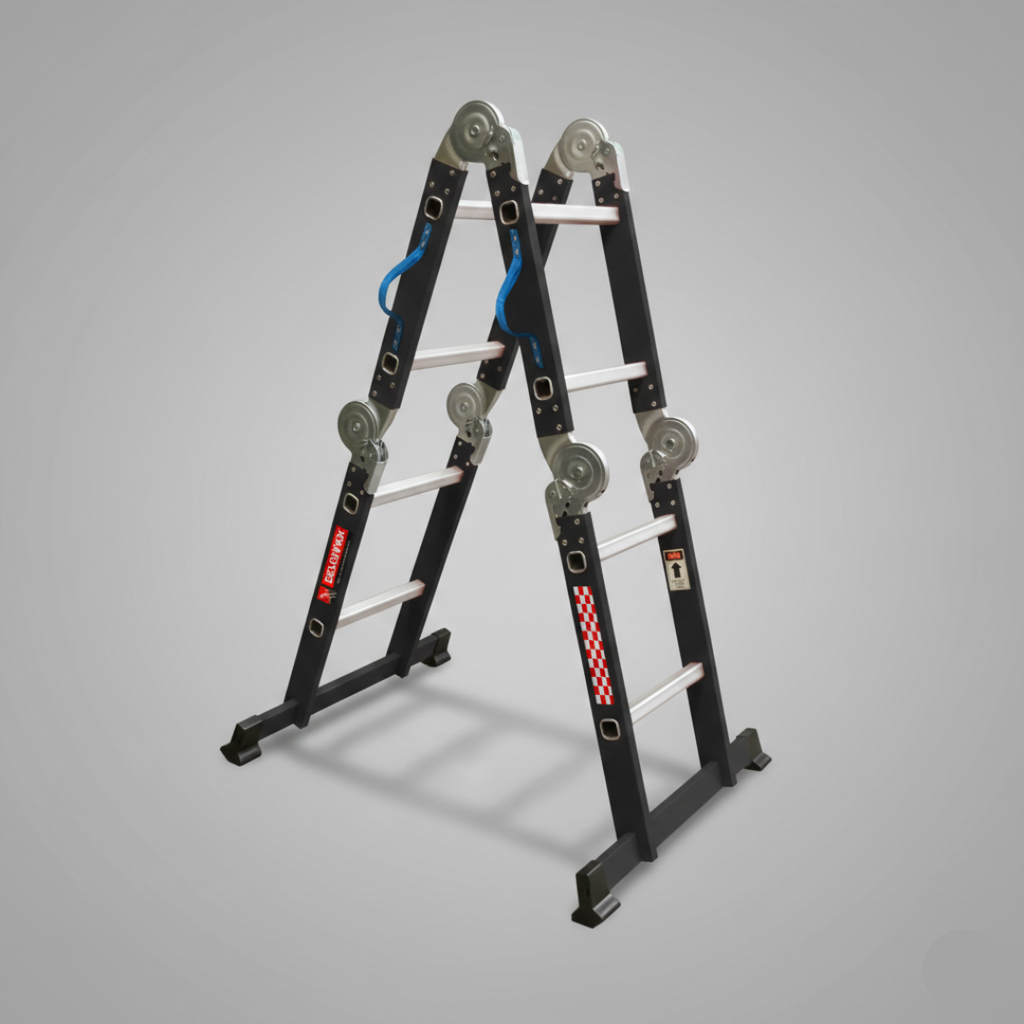 ESCALERA MULTIPOSICIONES DE ACERO MINI 2 ESCALONES