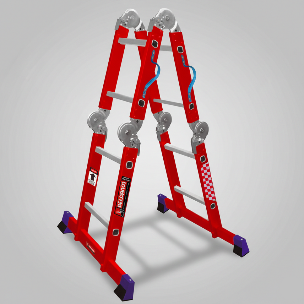 ESCALERA MULTIPOSICIONES DE ACERO MINI 2 ESCALONES