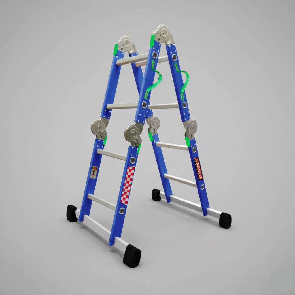 ESCALERA MULTIPOSICIONES DE ACERO MINI 2 ESCALONES